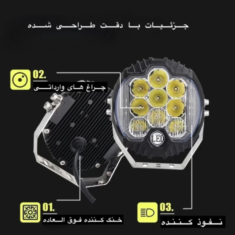 پروژکتور خودرو آفرودی مدل 8OA  بسته دو عددی