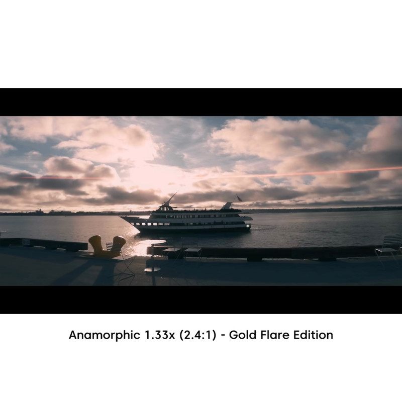 لنز کلیپسی موبایل سندمارک مدل Anamorphic 1.33x (Gold Flare)