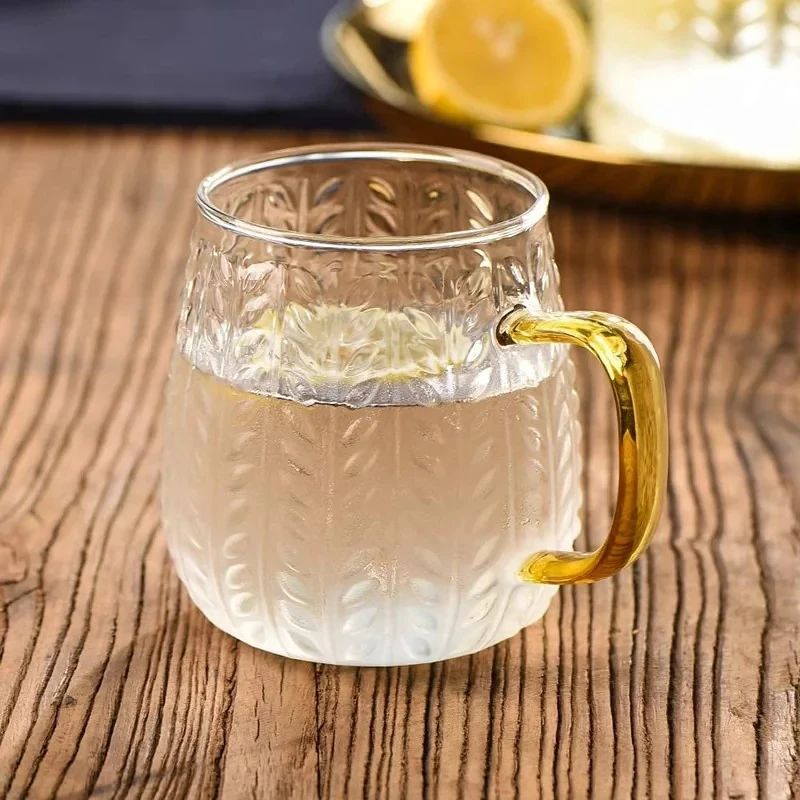 لیوان دسته دار مدل برگ گندم کد RA1369-28 بسته شش عددی