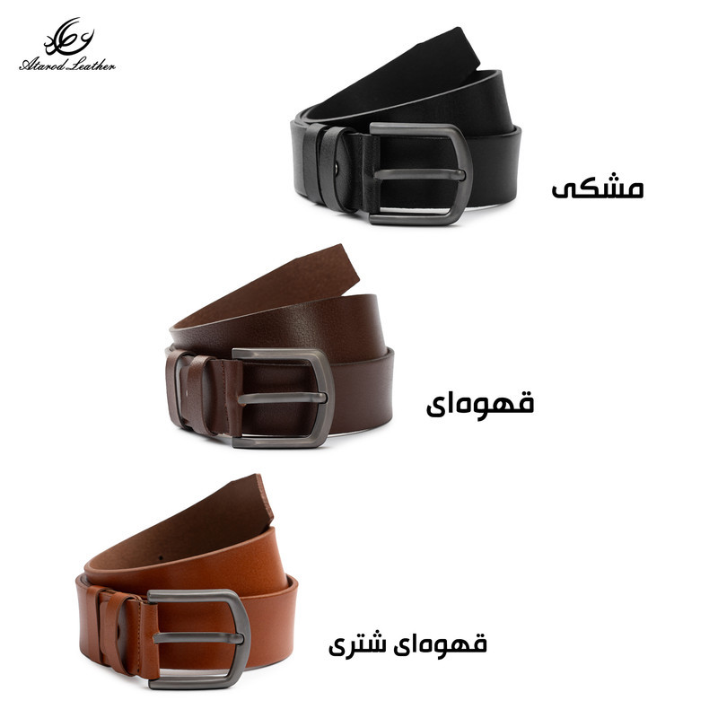 کمربند مردانه چرم عطارد مدل چرم طبیعی کد B77
