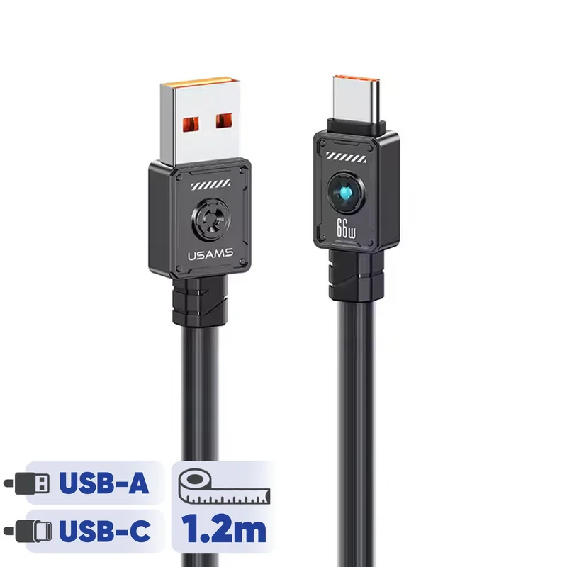 کابل تبدیل USB به USB-C یوسمز مدل US-SJ686-66W طول 1.2 متر