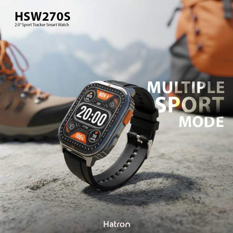ساعت هوشمند 2 اینچی هترون مدل HSW270S با بند سیلیکونی