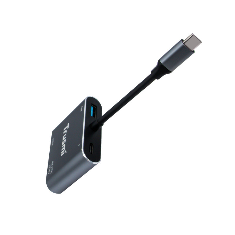 مبدل USB-C به HDMIUSB3.0VGA تراسمی مدل DS01-03