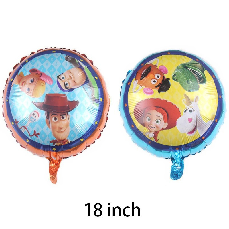 بادکنک فویلی مدل گرد طرح داستان اسباب بازی و دوستان دو رو کد DB21