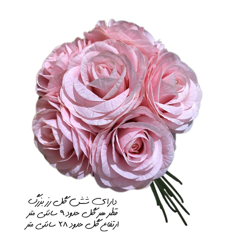 گل مصنوعی مدل دسته رز هلندی بزرگ BIGROZE06