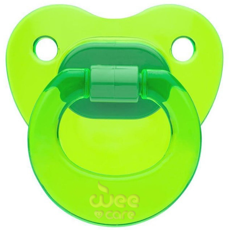 پستانک ارتودنسی وی کر مدل قابدار خود استریل MicroWave دسته دار کد p141 بسته 2 عددی