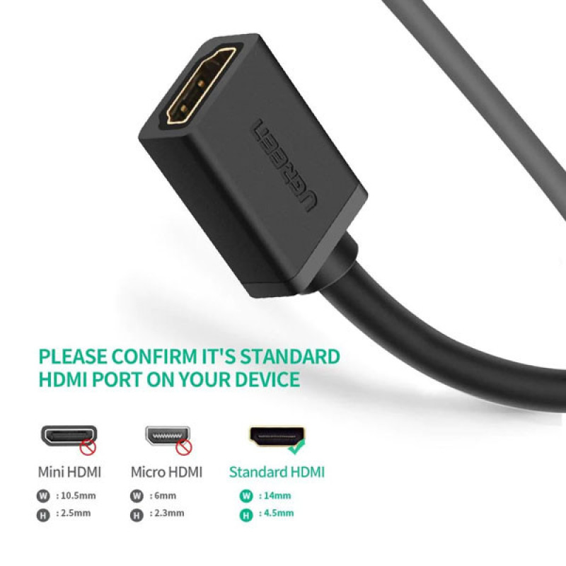 کابل افزایش طول HDMI یوگرین مدل HD107 10141 طول 1 متر
