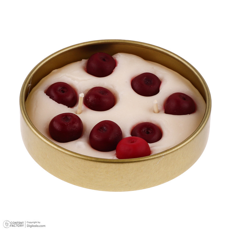 شمع کاسه ای معطر مدل Cherry با رایحه میوه‌های جنگلی زمان اتمام 5 ساعت