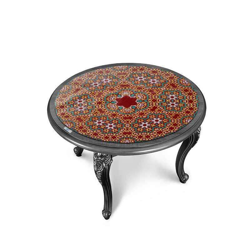 رومیزی شمسه نگار مدل گرد گل سنتی کد RDB121