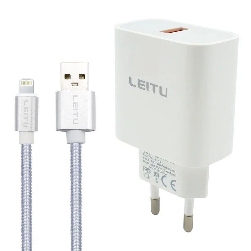 شارژر دیواری لیتو مدل LH-16 به همراه کابل تبدیل لایتنینگ