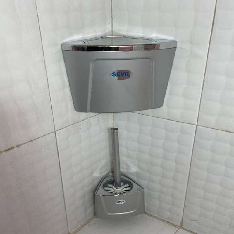 ست سطل زباله و فرچه سویل مدل دیواری