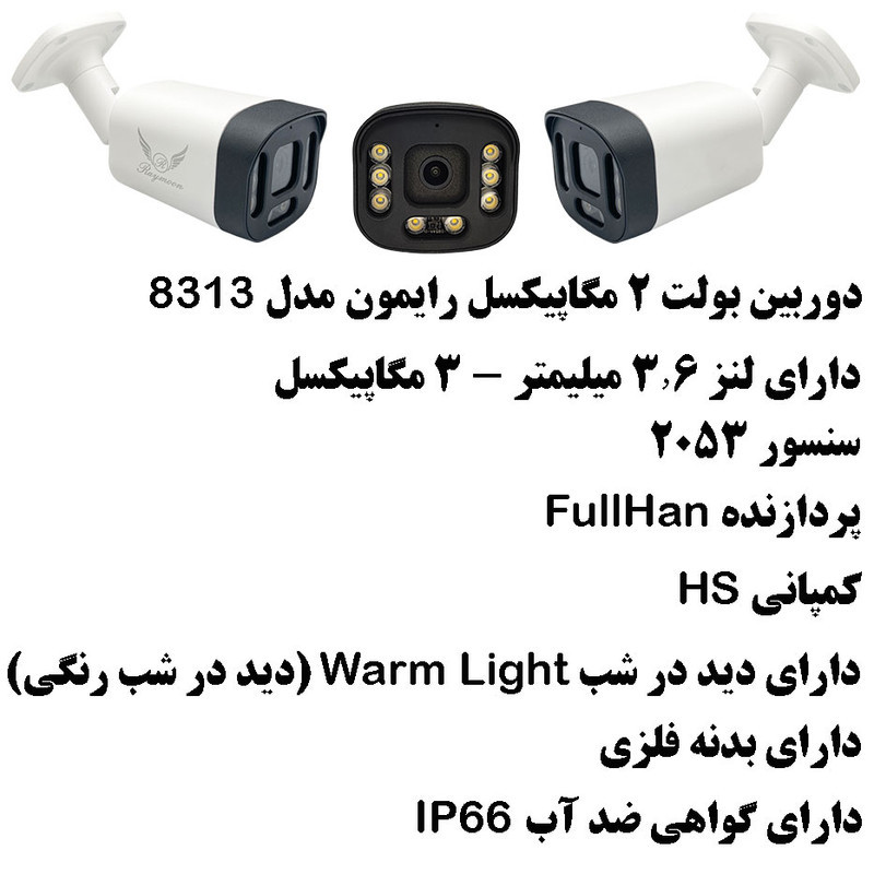 دوربین مداربسته AHD رایمون مدل 2 مگاپیکسل کد 8313