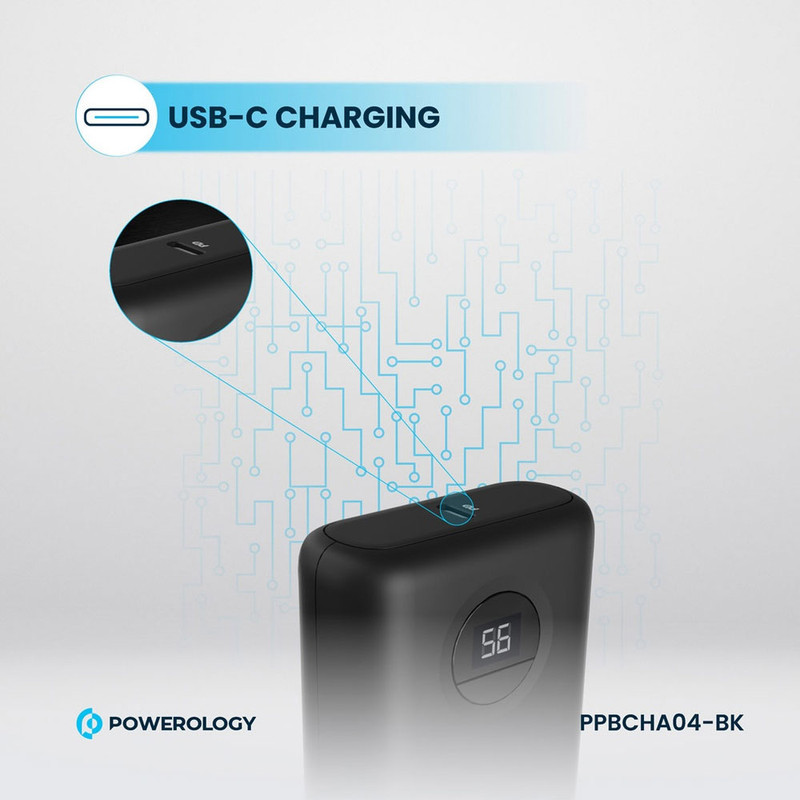 پاوربانک 20 وات پاورلوژی مدل Ultra Compact PPBCHA04 ظرفیت 10000 میلی‌آمپرساعت