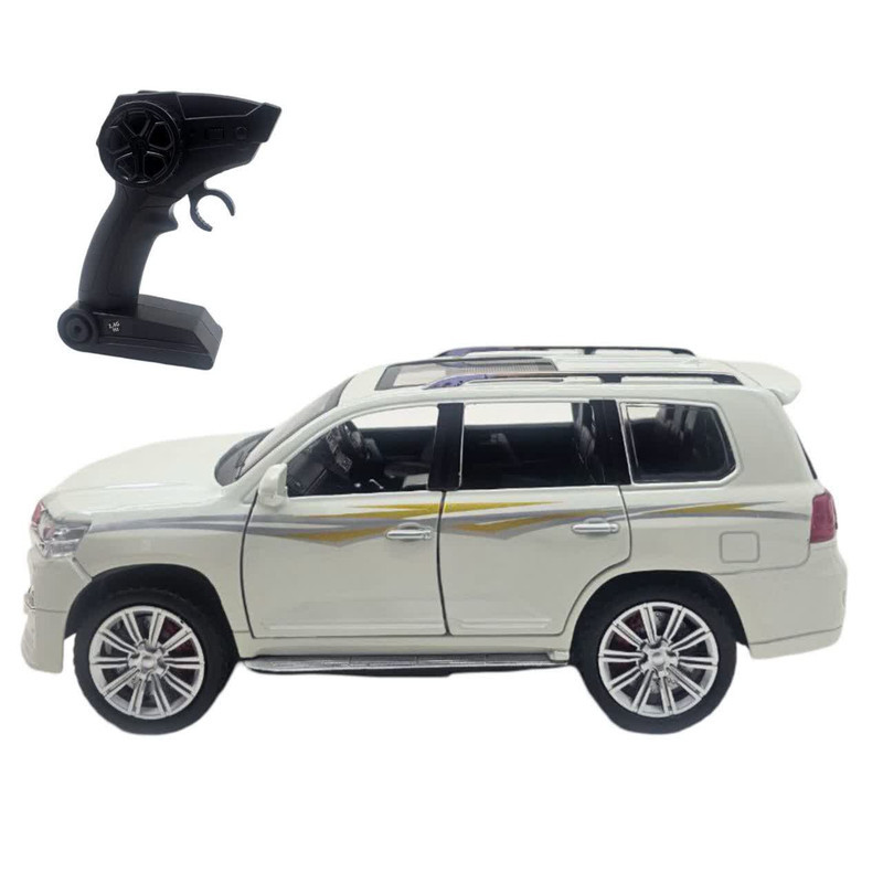 ماشین بازی کنترلی ناب سل مدل تویوتا لندکروز فلزی شارژی چراغدار Toyota Land Cruiser Rechargeable Remote Control Game Machine