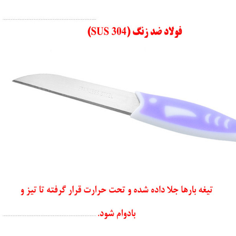 کارد میوه خوری نایوان کد 1008 بسته 6 عددی