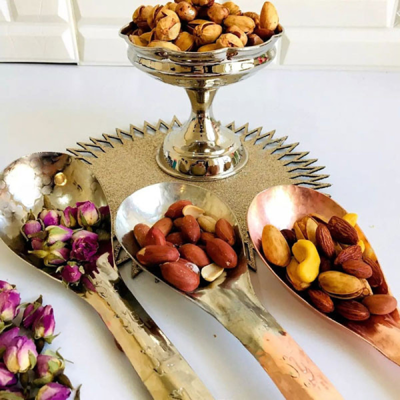 قاشق آجیل خوری مسی مدل قایقی کد ZH182.1