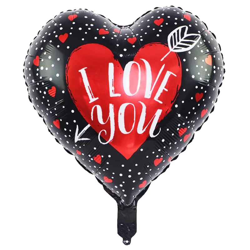 بادکنک فویلی لاکی بالونز طرح قلب مدل I love you کد 1082