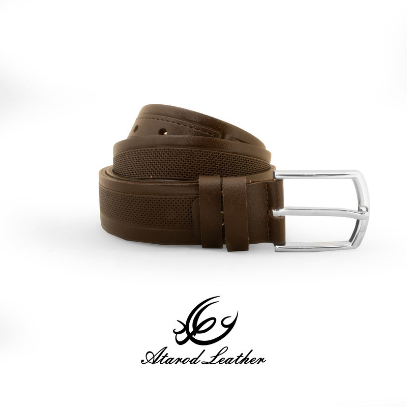 کمربند مردانه چرم عطارد مدل  چرم طبیعی گاومیش کد B35