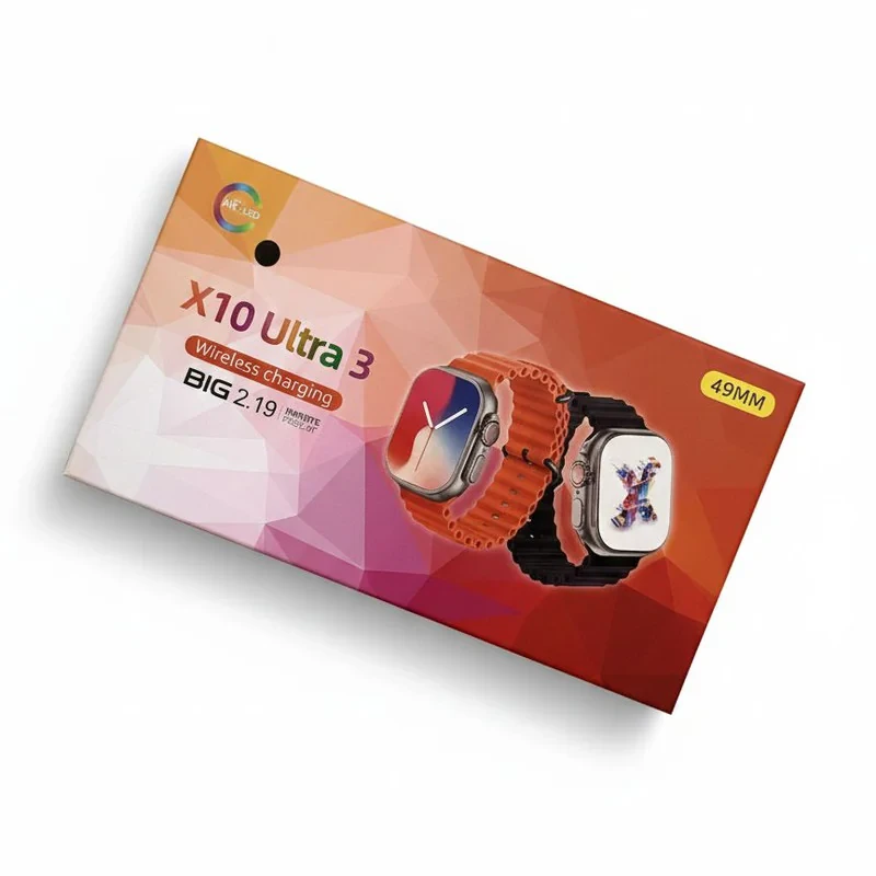 ساعت هوشمند ۴۹ میلی متری ایکس ۱۰ مدل Ultra3 با دو بند سیلیکونی