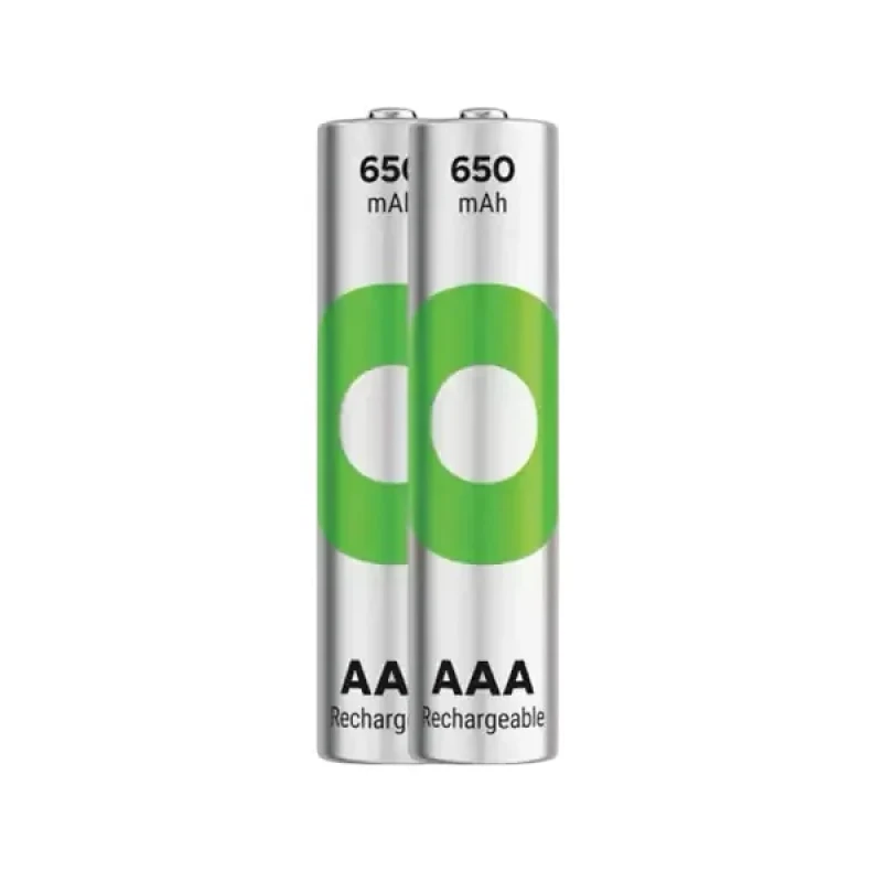 باتری نیم قلم قابل شارژ جی پی مدل 650mah  بسته 2 عددی