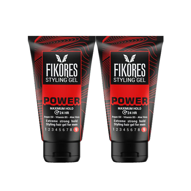 ژل حالت دهنده مو فیکورس مدل POWER حجم 150 میلی لیتر مجموعه 2 عددی