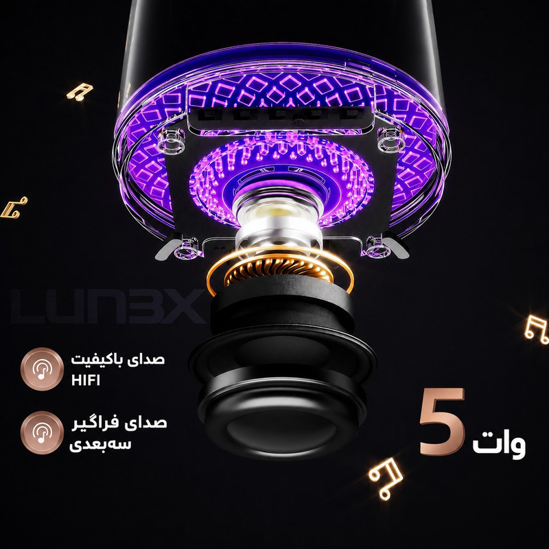 اسپیکر بلوتوثی قابل حمل لـونکس مدل LX4OO