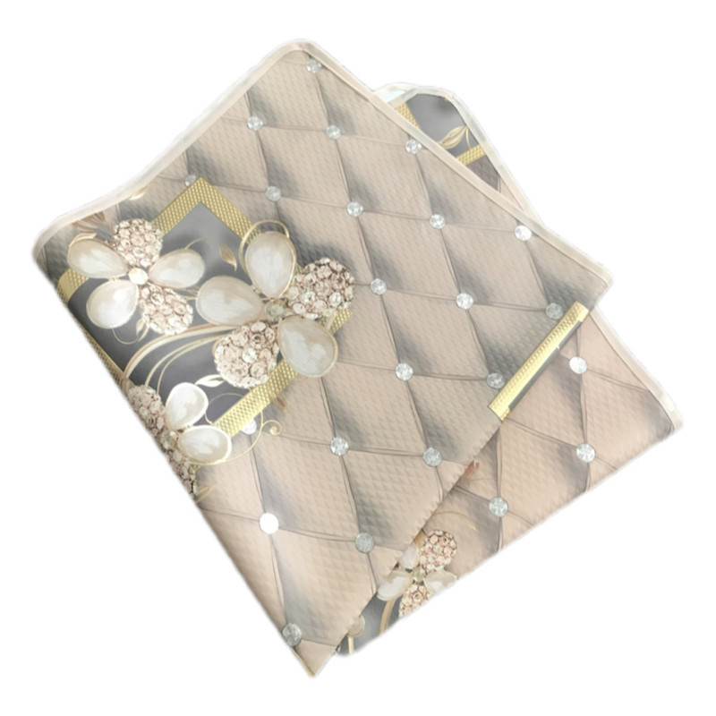 سفره 8 نفره مدل لایت طرح پشت نخی سایز 140×140 سانتی متر کد 04