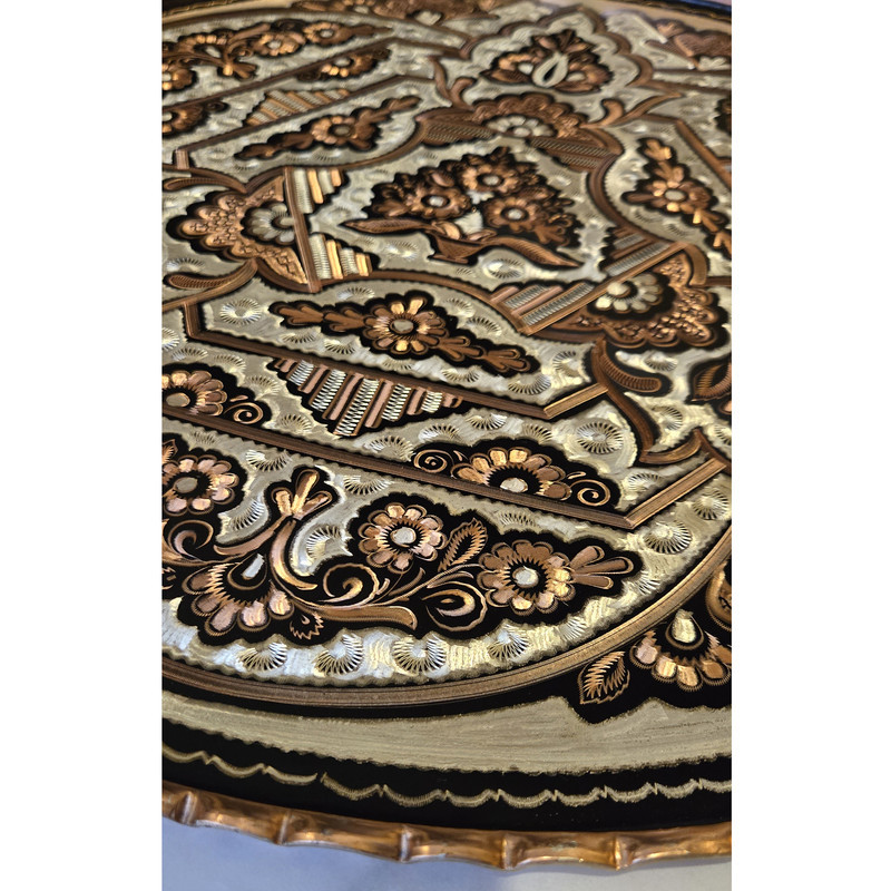 سینی میناکاری مدل لب کنگره ای کد 0195