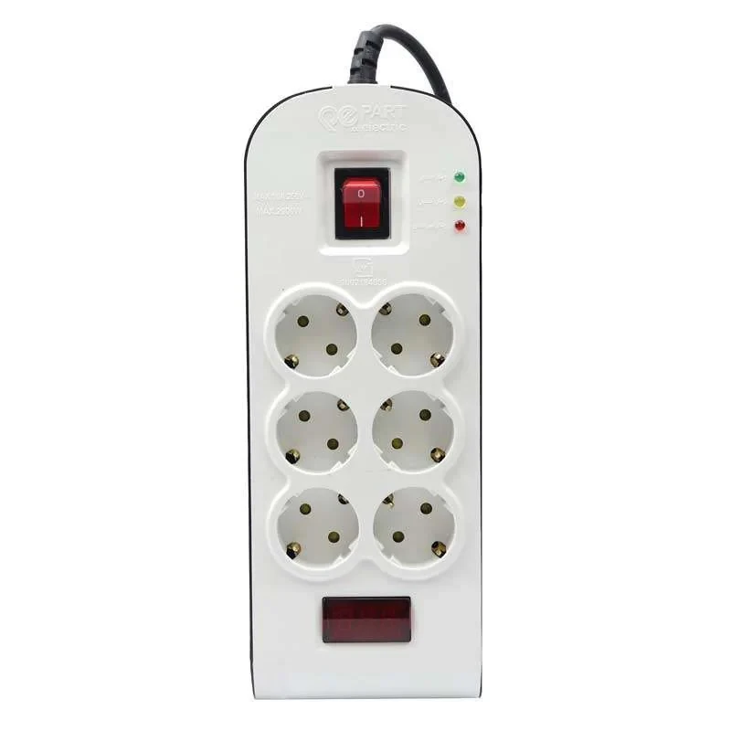 محافظ ولتاژ پارت الکتریک مدل شش خانه کد  P8796