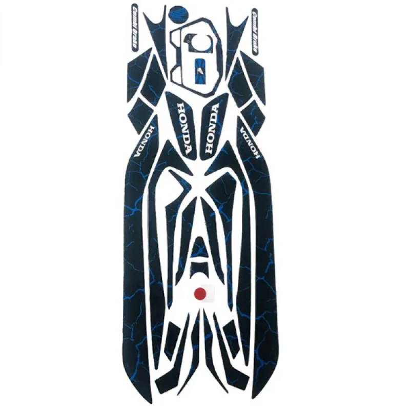 پد برچسب بدنه کامل موتور سیکلت وارون مدل B-10-BLK-BLU مناسب برای هوندا کلیک 150 بسته 33 عددی