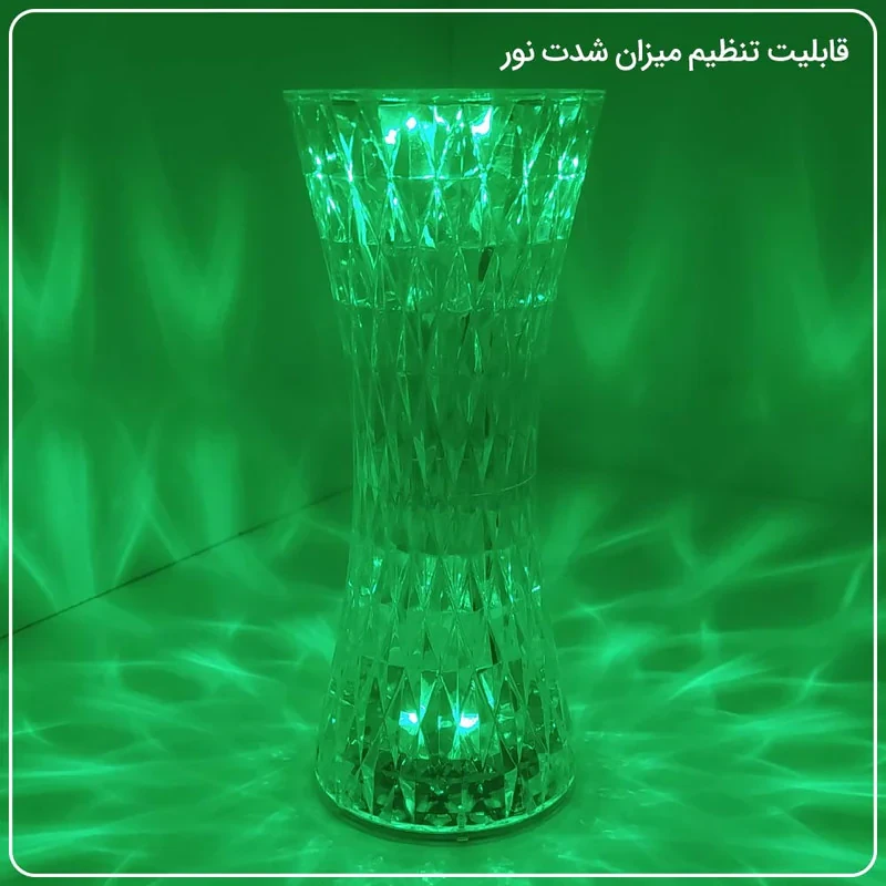 چراغ رومیزی مدل منشوری ریموت دار طرح لمسی شارژی 01