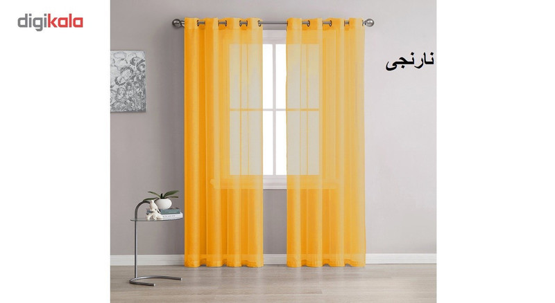 مجموعه دو تایی پرده حریر ارگانزا  مدل H01 ارتفاع 280