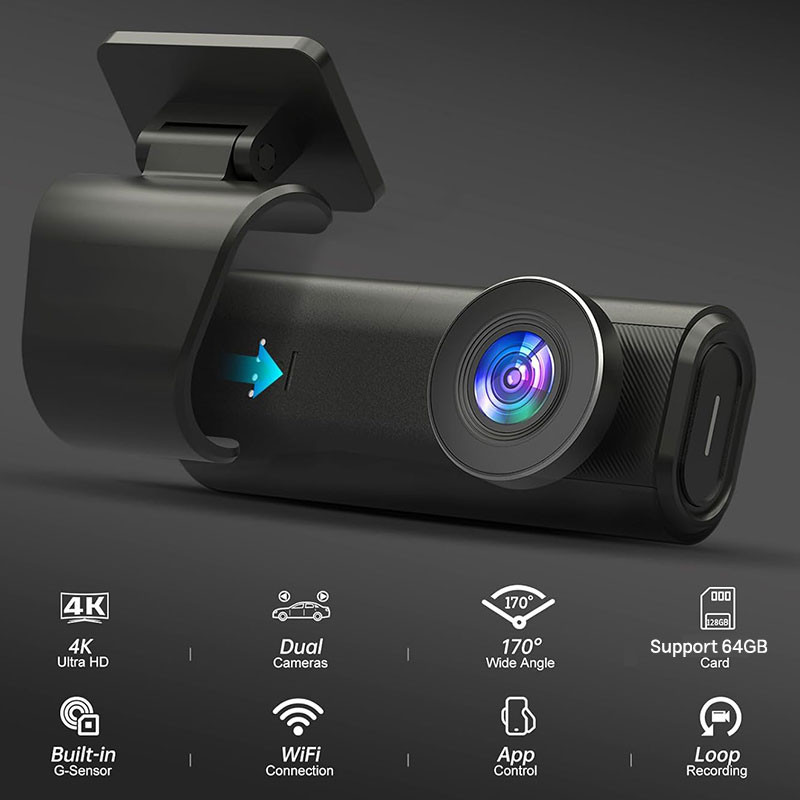 دوربین ثبت وقایع خودرو اتوویژن مدل OK309-4K+WiFi به همراه دوربین عقب
