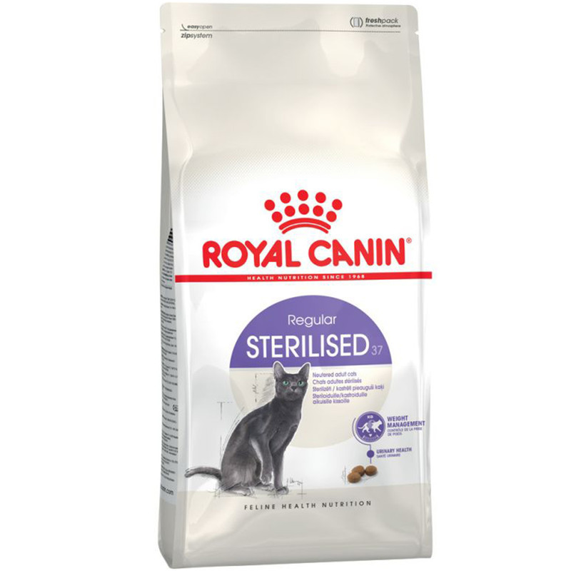 غذای خشک گربه رویال کنین مدل sterlized وزن 4 کیلوگرم