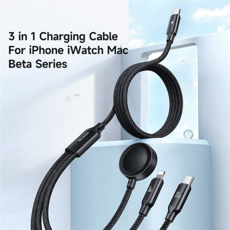 کابل تبدیل USB-C به میکرو اپل واچلایتنینگUSB-C مک دودو مدل ca-4940 طول 1.2 متر