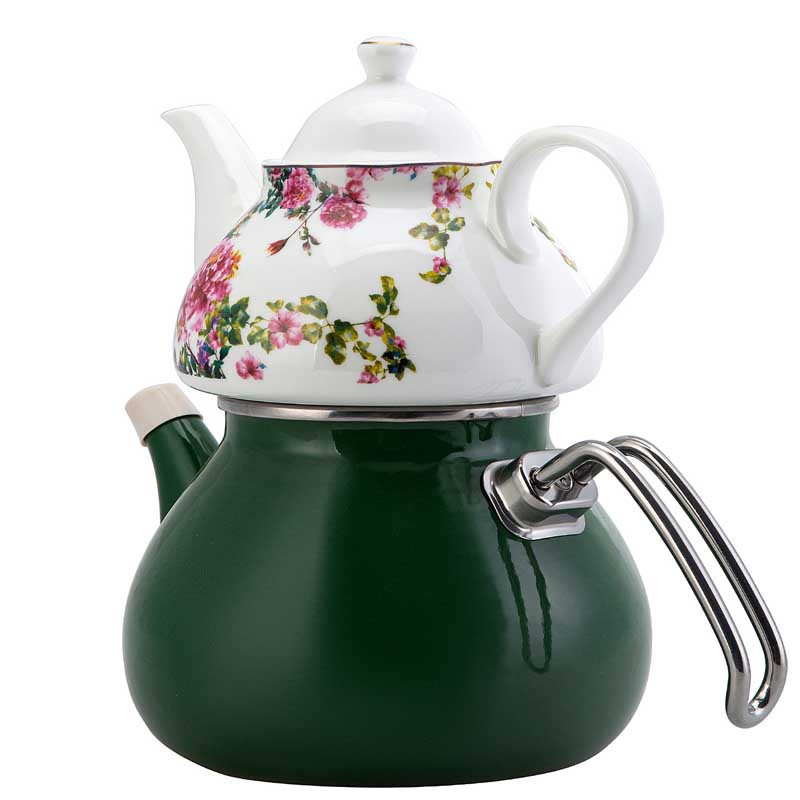 ست کتری و قوری کاراجا مدل Garden گنجایش کتری 1.1 لیتر گنجایش قوری 0.9 لیتر