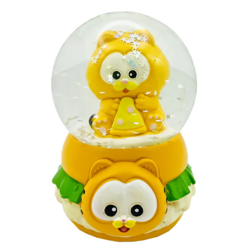 گوی چراغ‌دار مدل Garfield طرح پیشی تنبل و پیتزا کد A6379