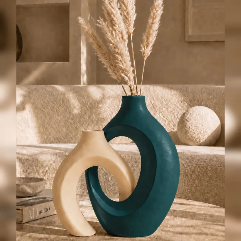 گلدان دکوری مدل دلبر کد d1 مجموعه دو عددی