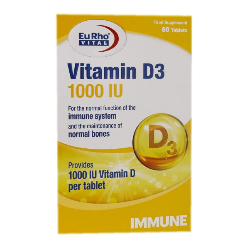قرص ویتامین D3-1000 واحدی  بسته 60 عددی