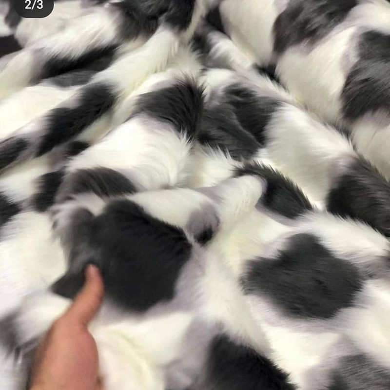 شال مبل و تخت طرح خز سایز 100x180 سانتی متر