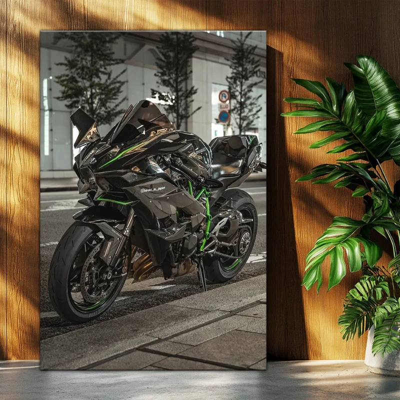 تابلو شاسی بکلیت طرح موتور سنگین نینجا کاوازاکی NINJA KAWASAKI H2R مدل T-po1698
