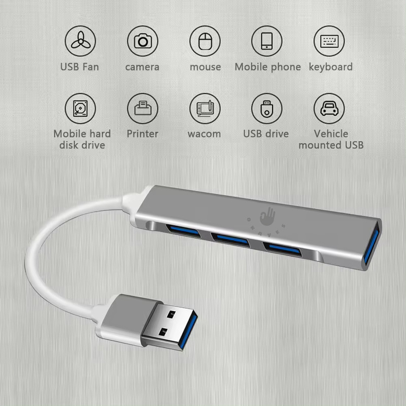 هاب 4 پورت USB 3.0 اکی یس مدل USB3000