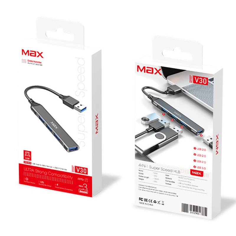 هاب 4 پورت USB3.0 تویین مکس مدل MV-30