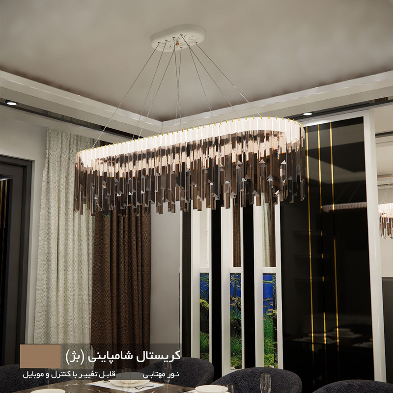 لوستر نورکیا مدل لاینر قندیلی کد 1Ln-90G