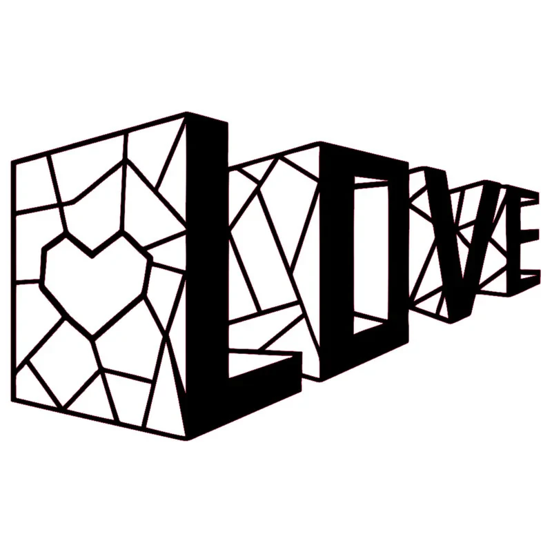 دیوارکوب طرح love مدل B1003-3049