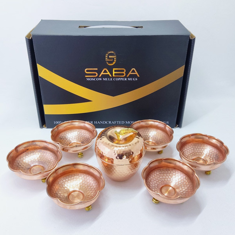 ست هدیه مسی مدل هفت سین کد HS60 مجموعه 7 عددی