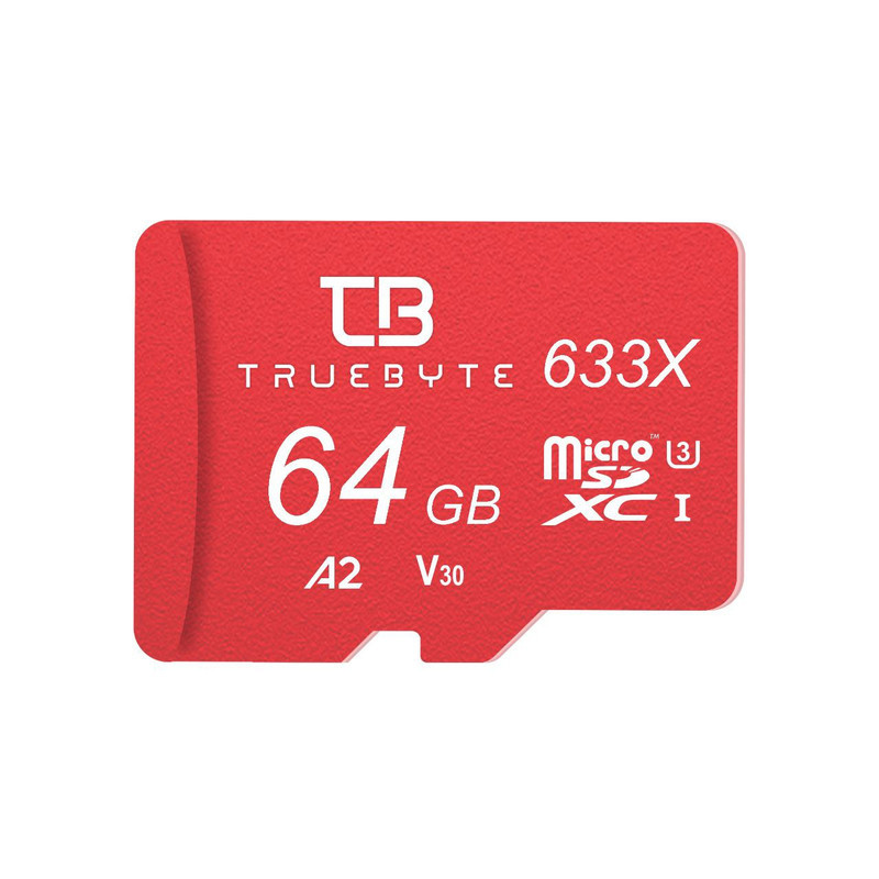کارت حافظه microSD XC تروبایت مدل 633X-A2-V30 کلاس 10 استاندارد UHS-I U3 سرعت 95MBps ظرفیت 64 گیگابایت به همراه کارت‌خوان
