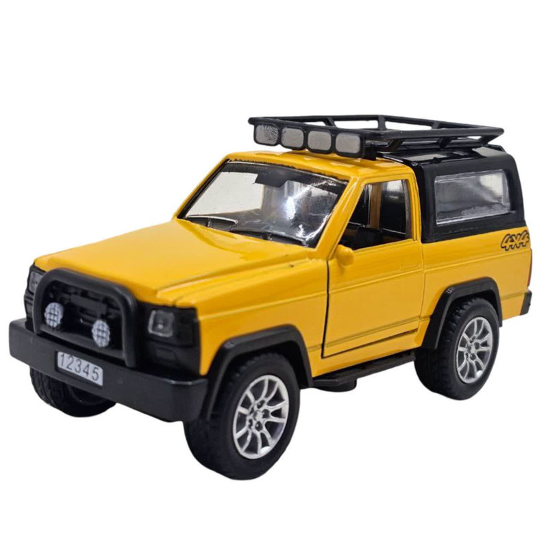 ماکت ماشین ناب سل مدل نیسان پاترول آفرود فلزی موزیکال چراغدار عقب کش دو در کد Nissan Patrol Off-Road Metal Musical Pull Back Lights