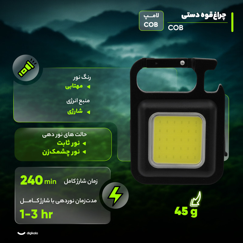 چراغ قوه مدل  COB