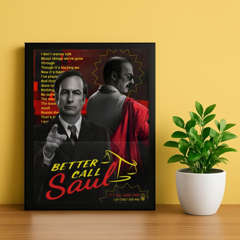 تابلو طرح بهتره با سال تماس بگیری better call saul کد 03 فریم مشکی